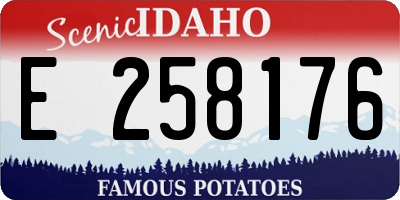 ID license plate E258176