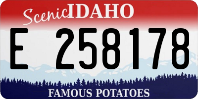 ID license plate E258178