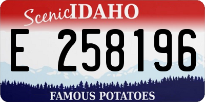 ID license plate E258196