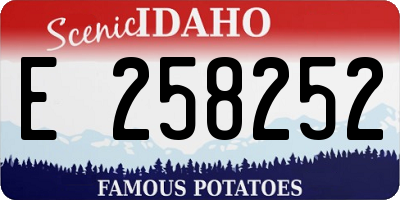 ID license plate E258252