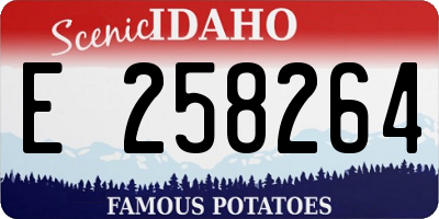 ID license plate E258264