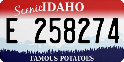 ID license plate E258274