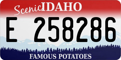 ID license plate E258286