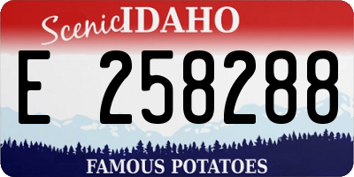 ID license plate E258288