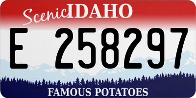 ID license plate E258297