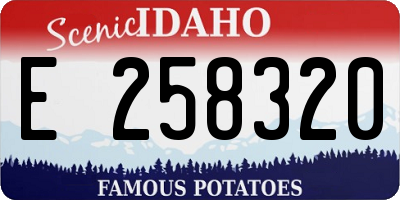 ID license plate E258320