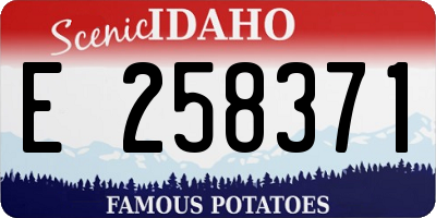 ID license plate E258371