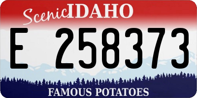 ID license plate E258373