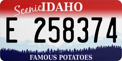 ID license plate E258374