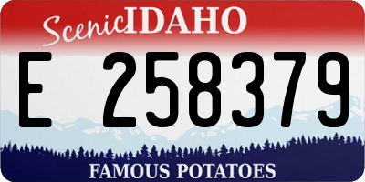 ID license plate E258379