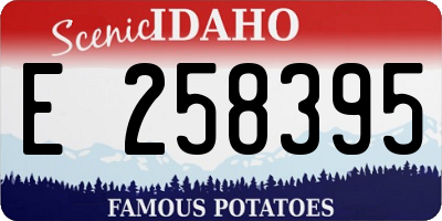 ID license plate E258395