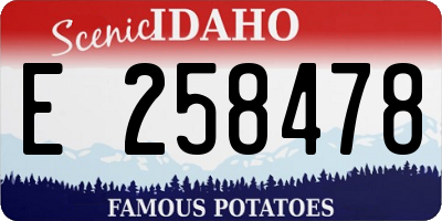 ID license plate E258478