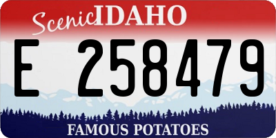 ID license plate E258479