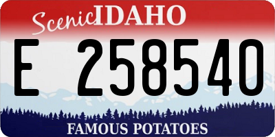 ID license plate E258540