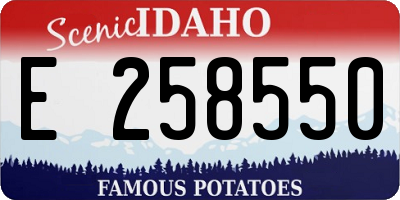 ID license plate E258550