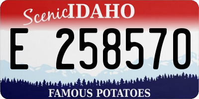 ID license plate E258570