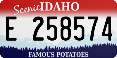 ID license plate E258574