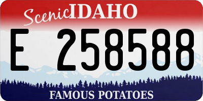 ID license plate E258588