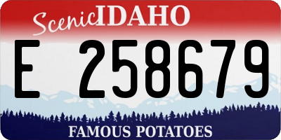 ID license plate E258679