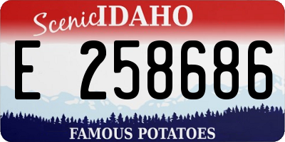 ID license plate E258686