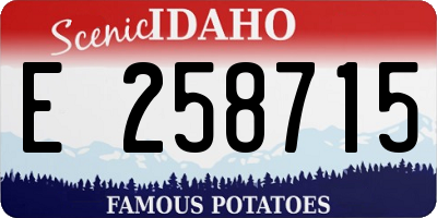ID license plate E258715
