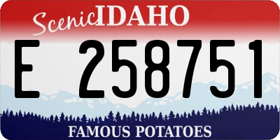 ID license plate E258751