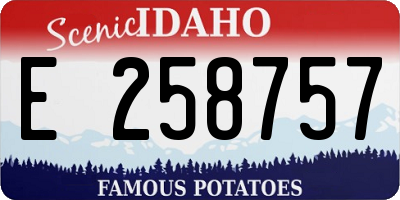 ID license plate E258757