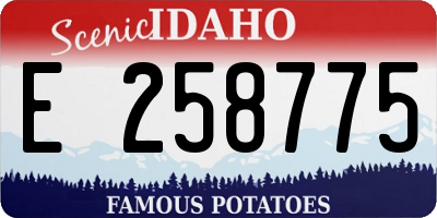 ID license plate E258775