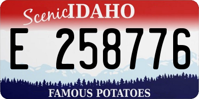 ID license plate E258776