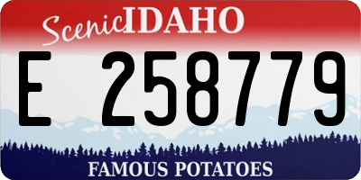 ID license plate E258779