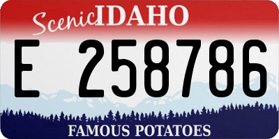 ID license plate E258786