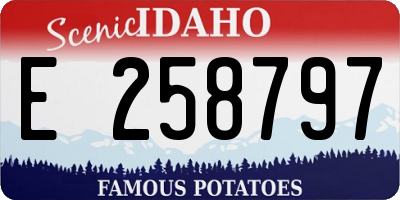 ID license plate E258797