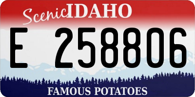 ID license plate E258806