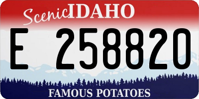 ID license plate E258820