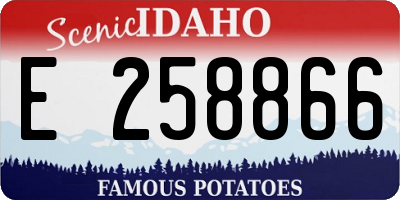 ID license plate E258866