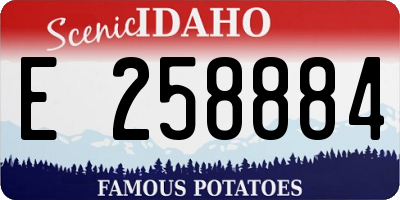 ID license plate E258884