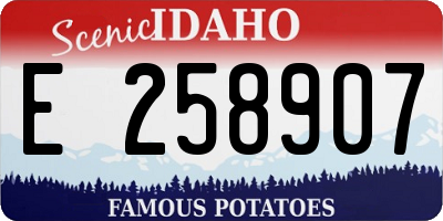 ID license plate E258907