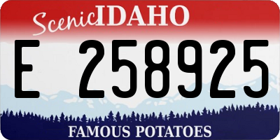 ID license plate E258925