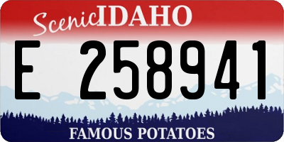 ID license plate E258941