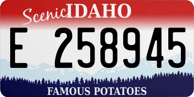 ID license plate E258945