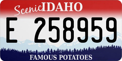 ID license plate E258959