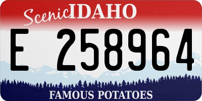 ID license plate E258964