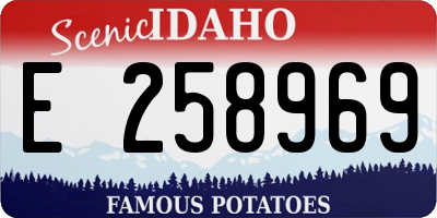 ID license plate E258969
