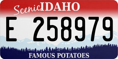 ID license plate E258979