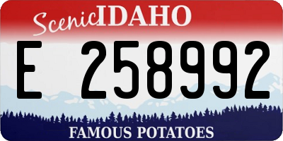 ID license plate E258992