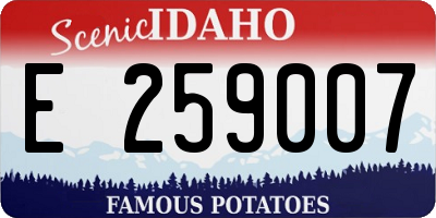 ID license plate E259007