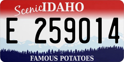 ID license plate E259014