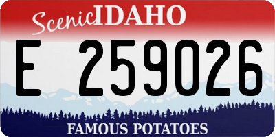 ID license plate E259026