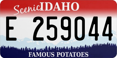 ID license plate E259044