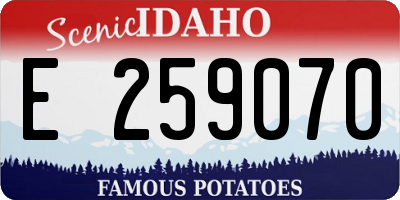 ID license plate E259070